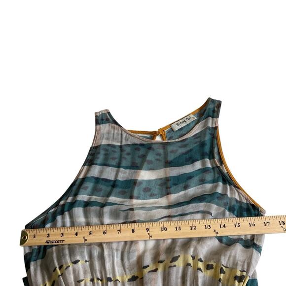 Sam and Lavi Los Angeles Hopi Print Sheer Sleeveless High Low Dress Womens Small - Picture 5 of 11